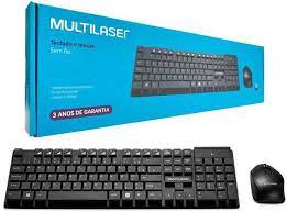 ⌨️ Kit Teclado + Mouse Sem Fio Multilaser TC251 - Teclas Flutuantes