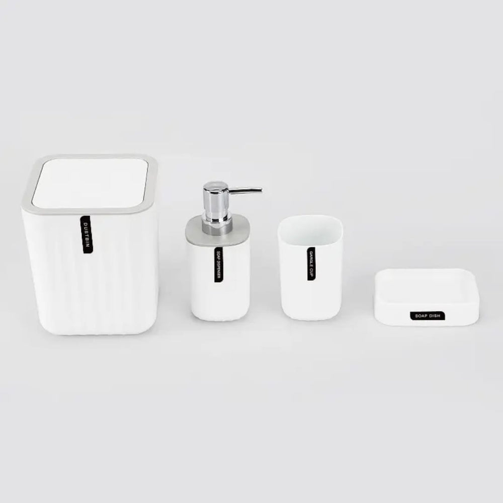 🚽 Kit Banheiro Lavabo 4 Peças - Resistente e Moderno