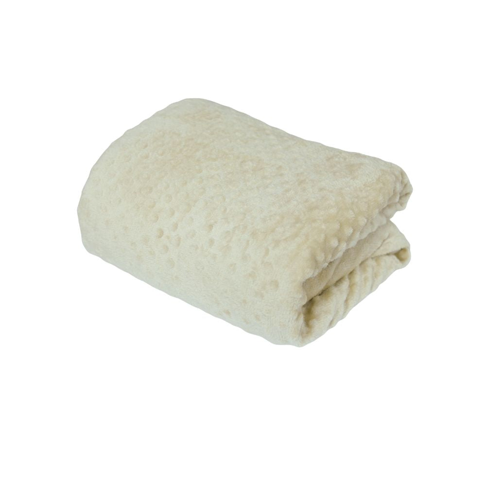 ☁️ Manta Delicatta Fleece Bolinha 2,20x2,40m - Bege