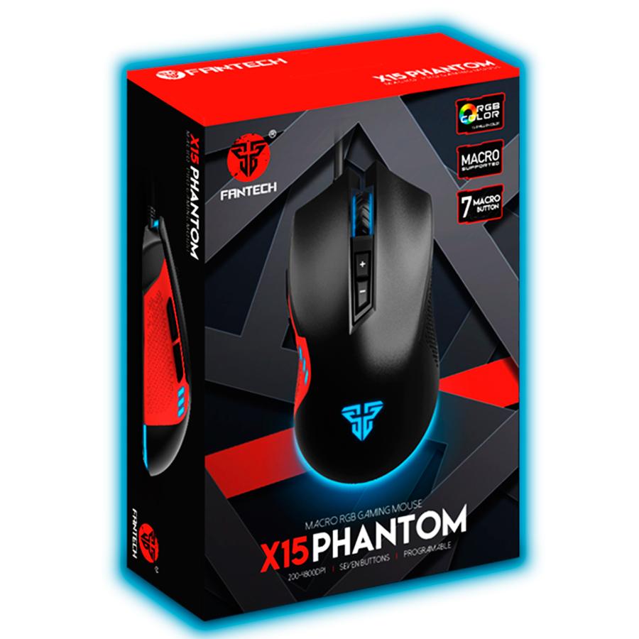 🎮 Mouse Gamer RGB Fantech Phantom X15 - 7 Botões Programáveis