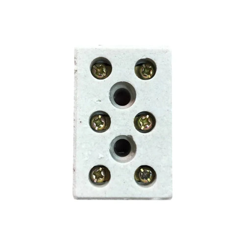 ⚡ Conector Chuveiro Tripolar 6mm Porcelana 50A 600V - Branco