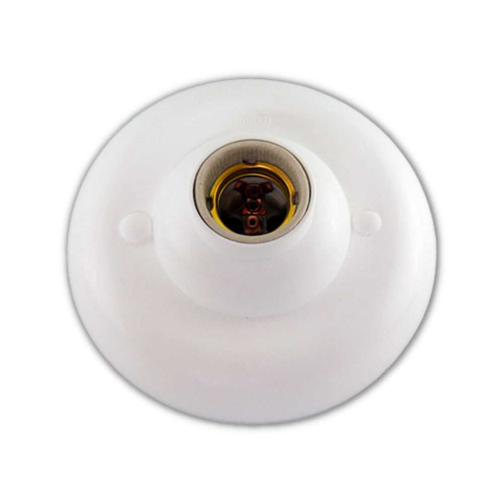 💡 Kit 3 Plafons Simples Bocal E27 - Plástico