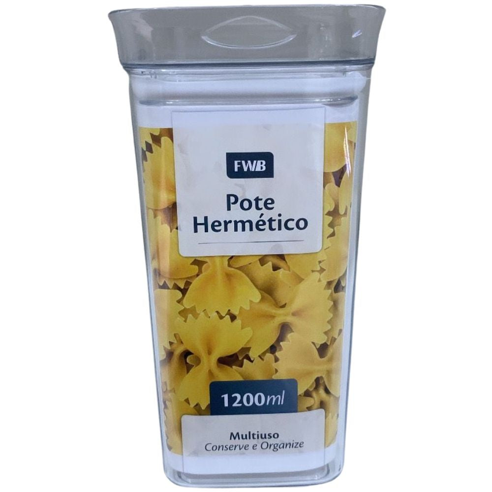 🍱 Pote Hermético Quadrado Transparente com Trava - Vedação Total