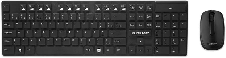 ⌨️ Kit Teclado + Mouse Sem Fio Multilaser TC251 - Teclas Flutuantes