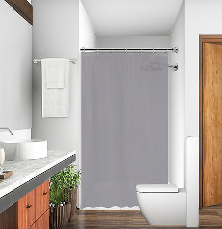 🚿 Cortina Box Banheiro Tecido Poliéster com Ganchos - 5 Cores