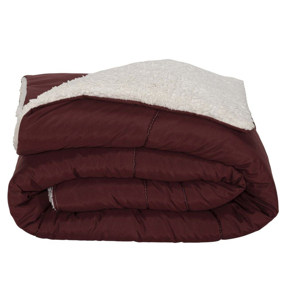 🍷 Coberdrom Soft Solteiro Kit 3 Peças - Vermelho Marsala