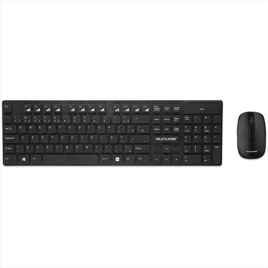 ⌨️ Kit Teclado + Mouse Sem Fio Multilaser TC251 - Teclas Flutuantes