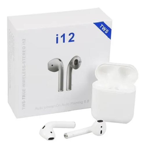 🎧 Fone Bluetooth Sem Fio i12 TWS - Com Case Carregadora