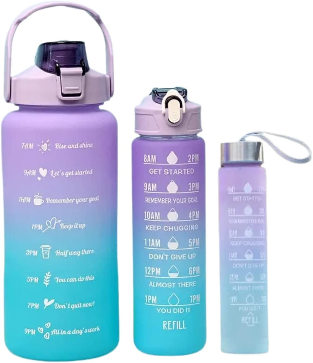 🥤 Kit 3 Garrafas Squeeze Água - Antivazamento Cores Sortidas