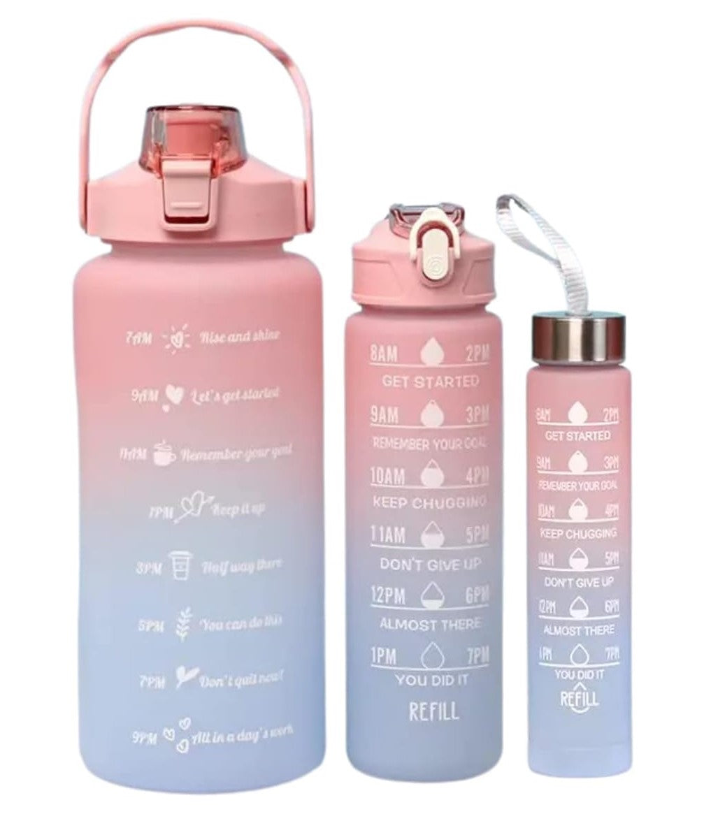 🥤 Kit 3 Garrafas Squeeze Água - Antivazamento Cores Sortidas