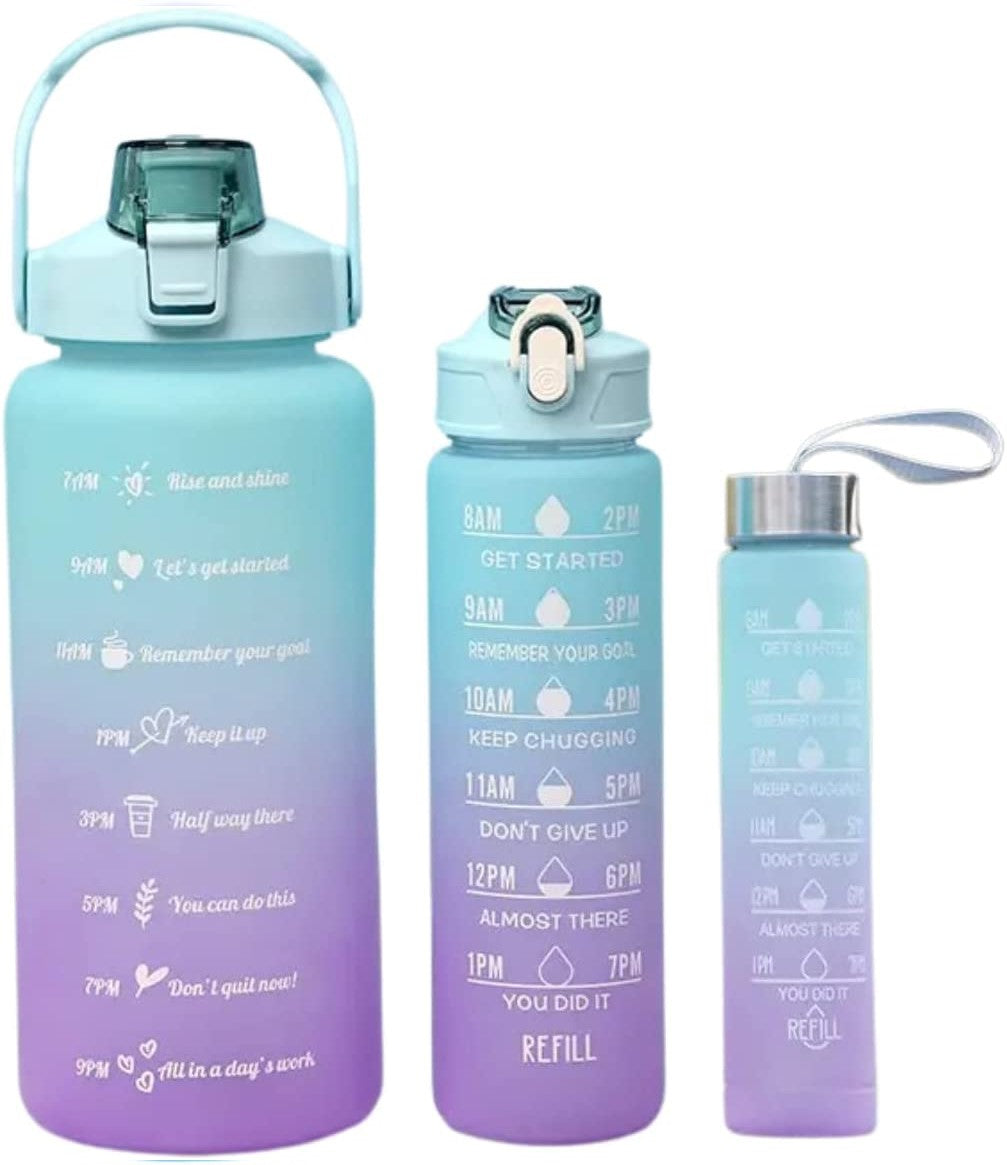 🥤 Kit 3 Garrafas Squeeze Água - Antivazamento Cores Sortidas