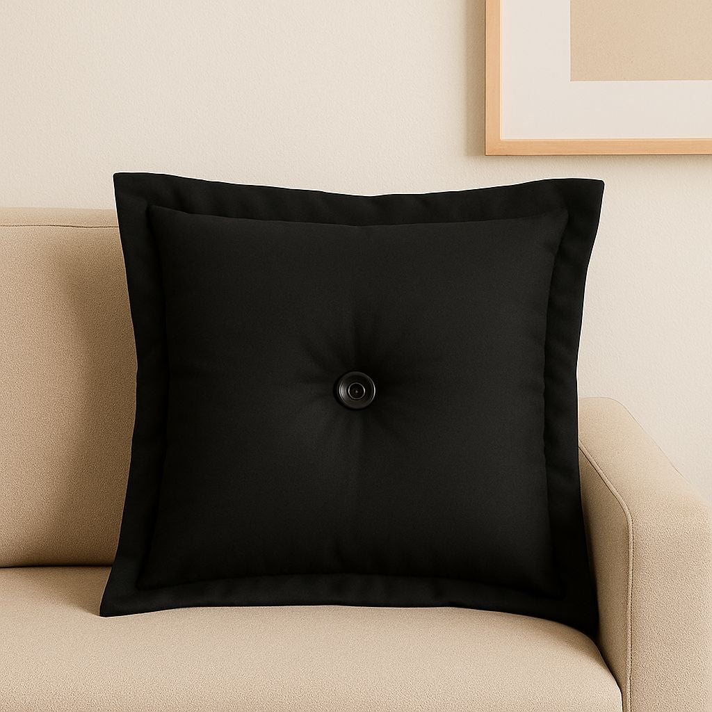 🛋️ Almofada Decorativa Oxford 36x36cm com Botão Central