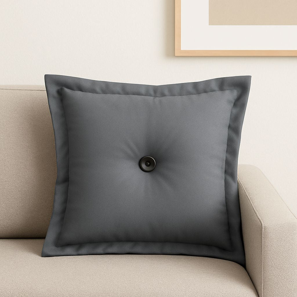 🛋️ Almofada Decorativa Oxford 36x36cm com Botão Central