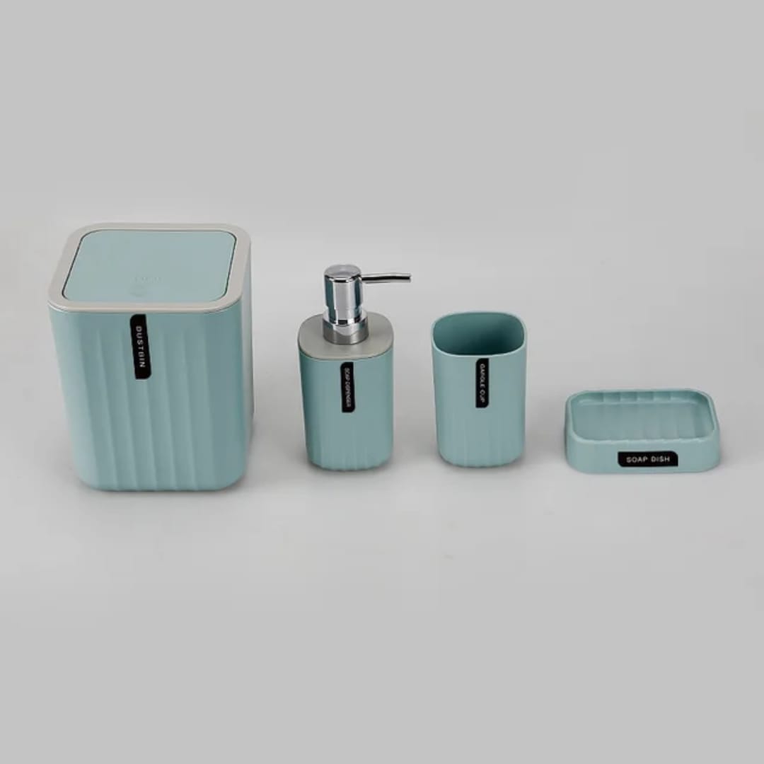 🚽 Kit Banheiro Lavabo 4 Peças - Resistente e Moderno