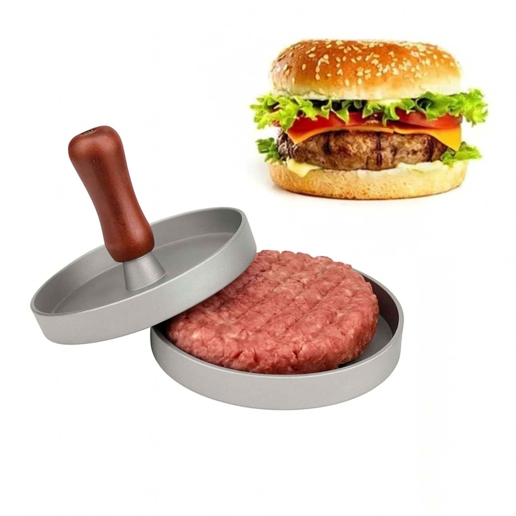 🍔 Prensa Modeladora de Hambúrguer Caseiro - Formato Uniforme
