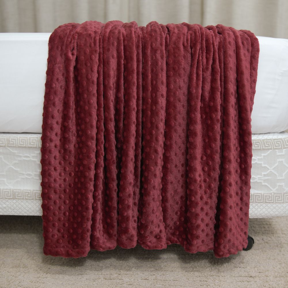 ❤️ Manta Delicatta Fleece Bolinha 2,20x2,40m - Vermelho