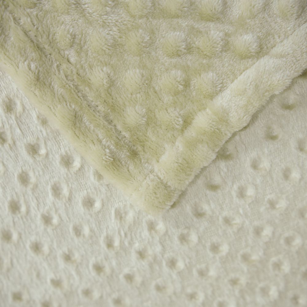 ☁️ Manta Delicatta Fleece Bolinha 2,20x2,40m - Bege