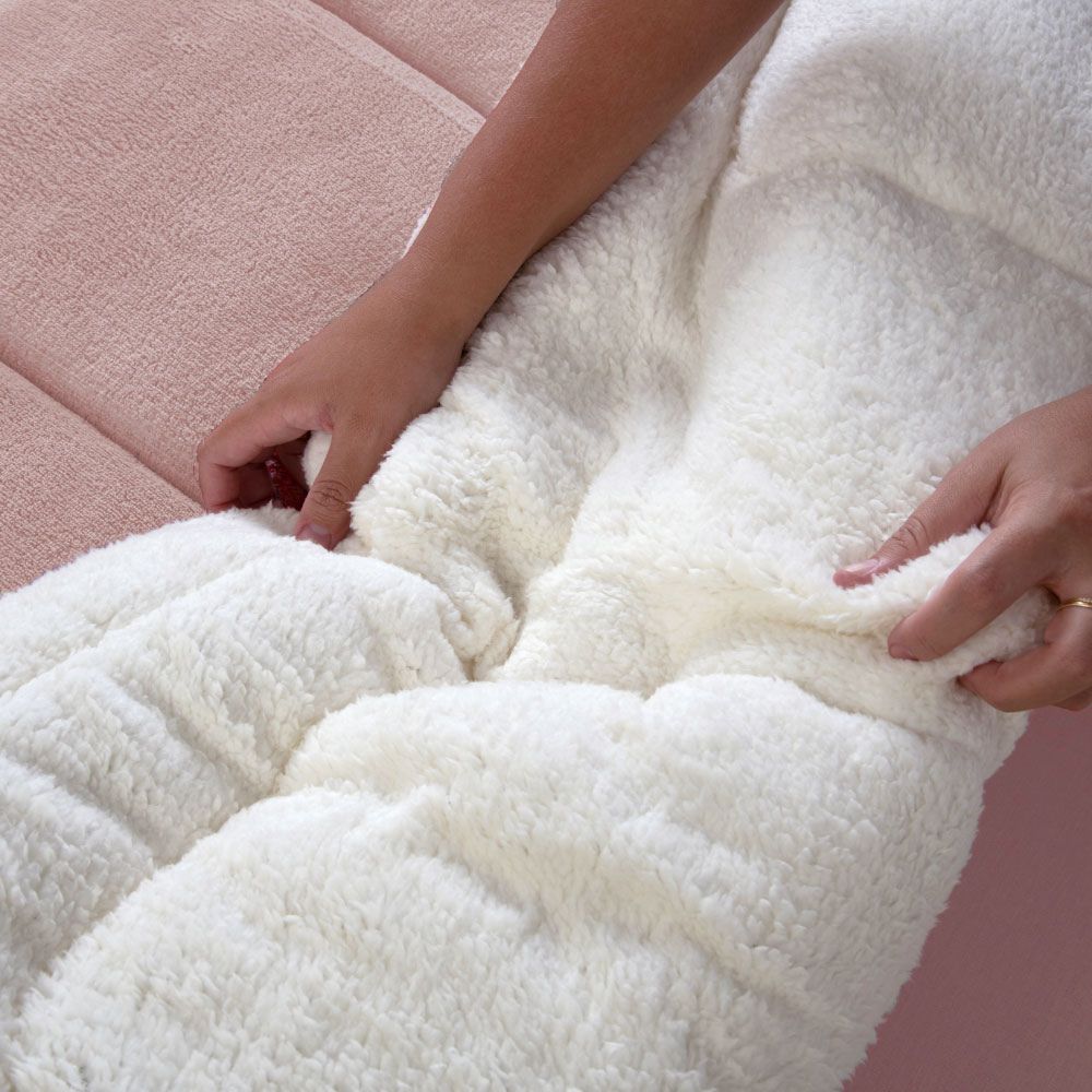 🌸 Coberdrom Casal Dupla Face Sherpa Carneiro - Rosa