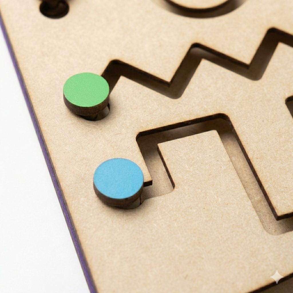 🧠 Painel Psicomotor Educativo em MDF - Coordenação Motora